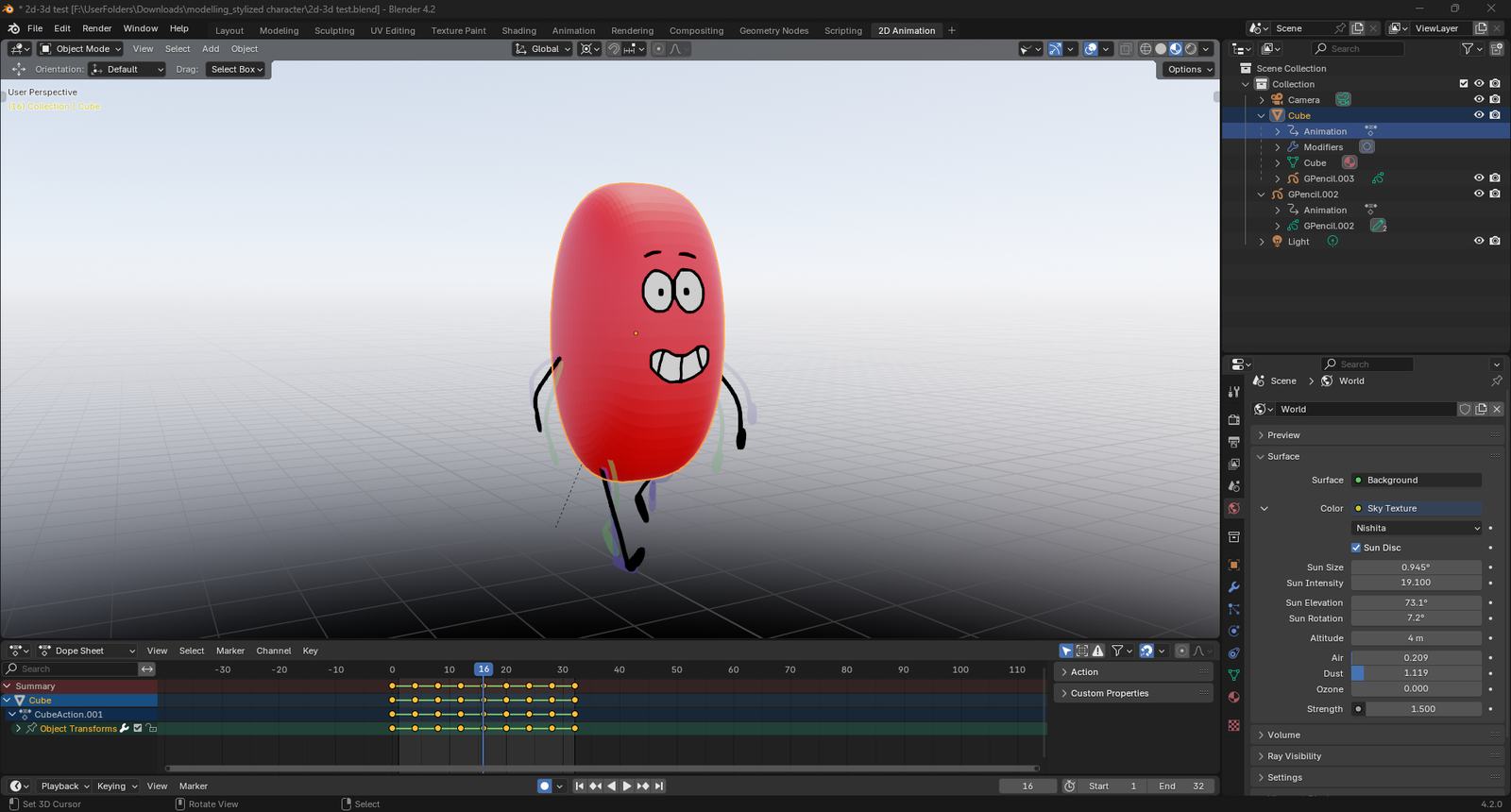 Blender 3D Interface
