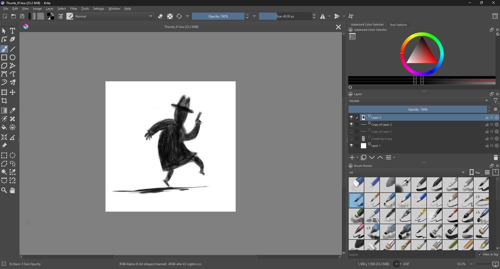 Krita interface