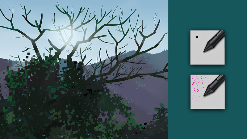 Square Shape Brushes for Krita